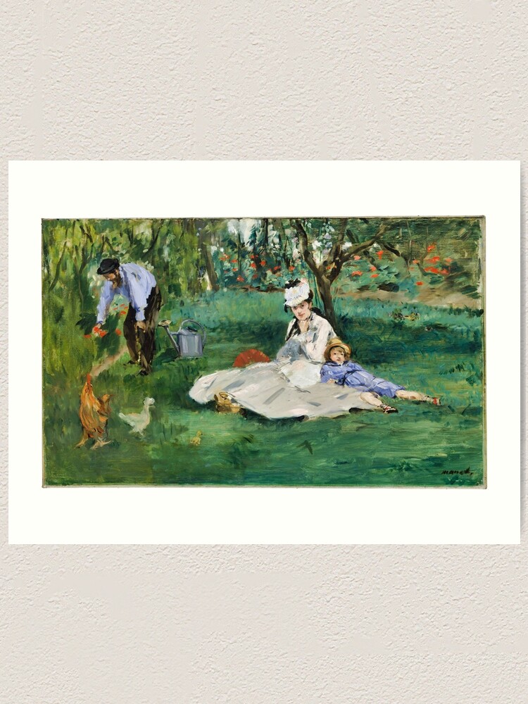 Pegatina «La Casa Del Artista En Argenteuil (1873) De Claude Monet» De