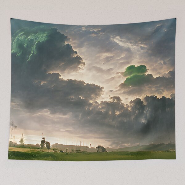 Item preview, Green storm clouds designed and sold by fizzribbit.