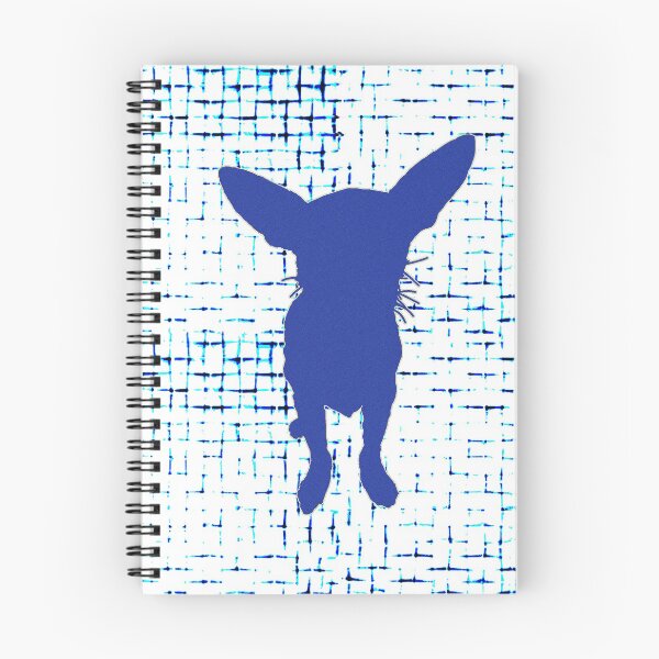 Item preview, Blue Chihuahua Silhouette on Basketweave Abstract -White & Black designed and sold by Gretchen Tiger.