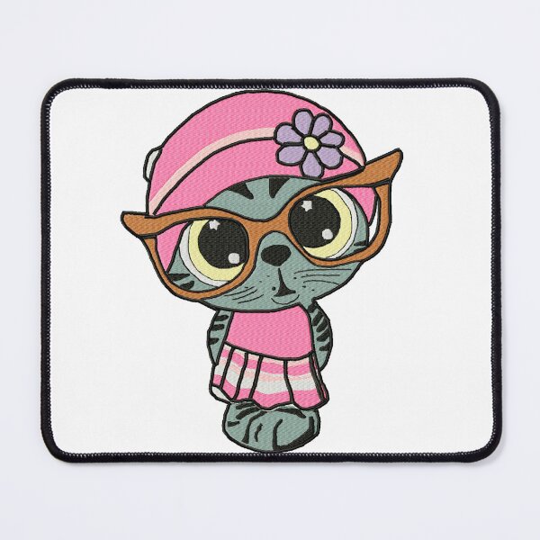 Item preview, young Angel kitten in stylish glasses designed and sold by si3iy.