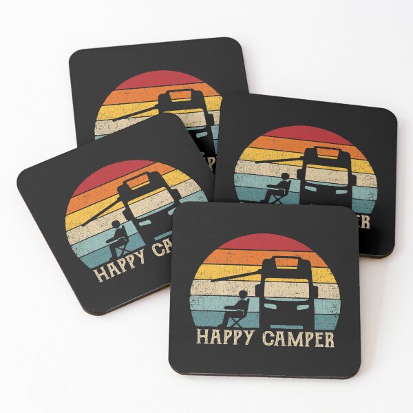 Item preview, Happy Camper RV Camping Retro Sun 70s 80s designed and sold by BennetJaco.