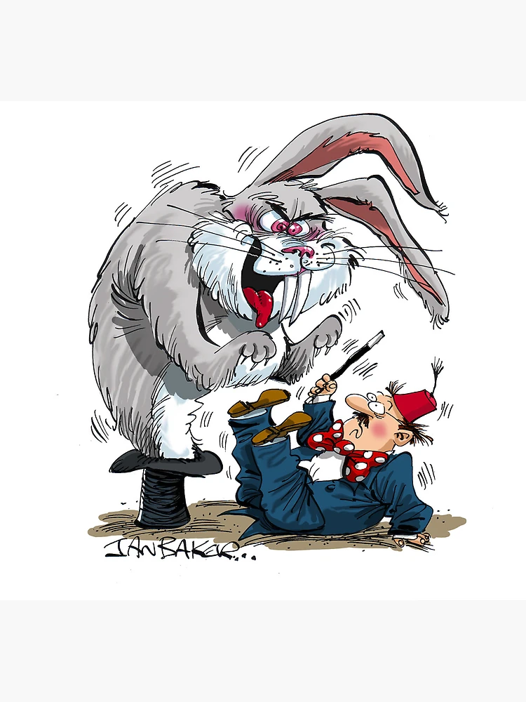 Thumbnail 2 of 2, Postcard, Demon Rabbit designed and sold by IanBakerToons.