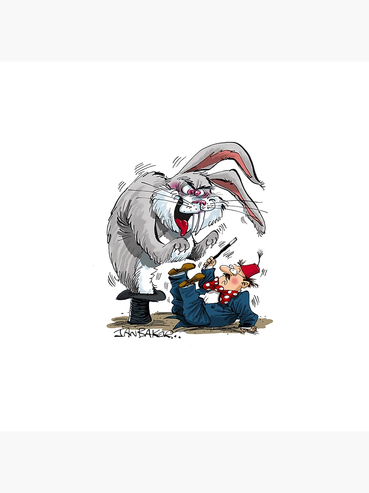 Thumbnail 4 of 4, Clock, Demon Rabbit designed and sold by IanBakerToons.
