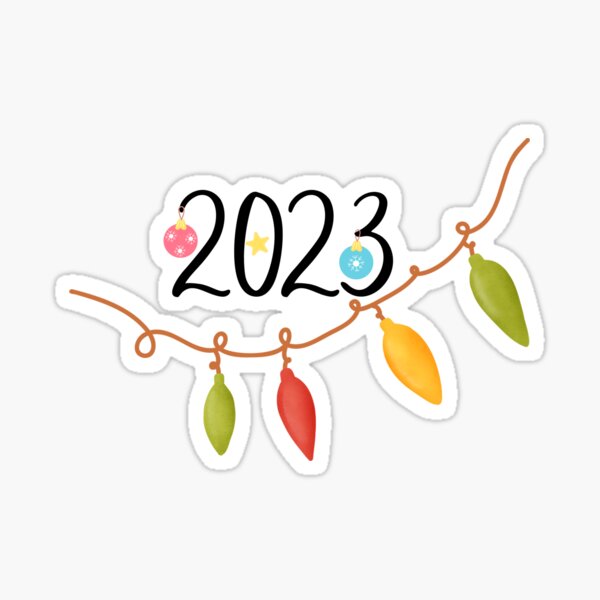 Happy New Year 2023 Sticker For Sale By Designershani Redbubble