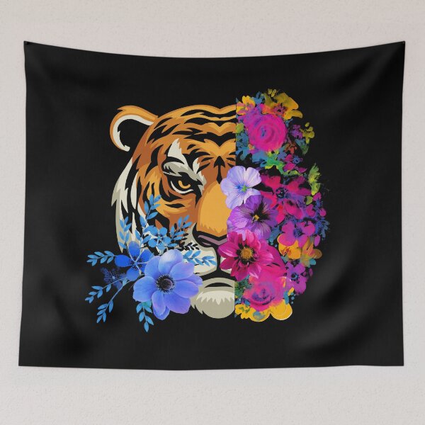 Item preview, Tiger & Flowers  designed and sold by ThePeanutSeries.