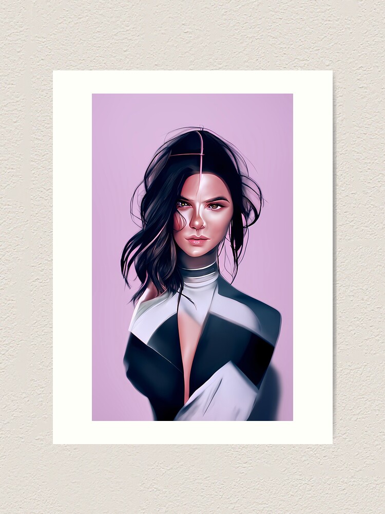 "Kendall Jenner drawing #1 | AI generated art" Art Print for Sale by ...