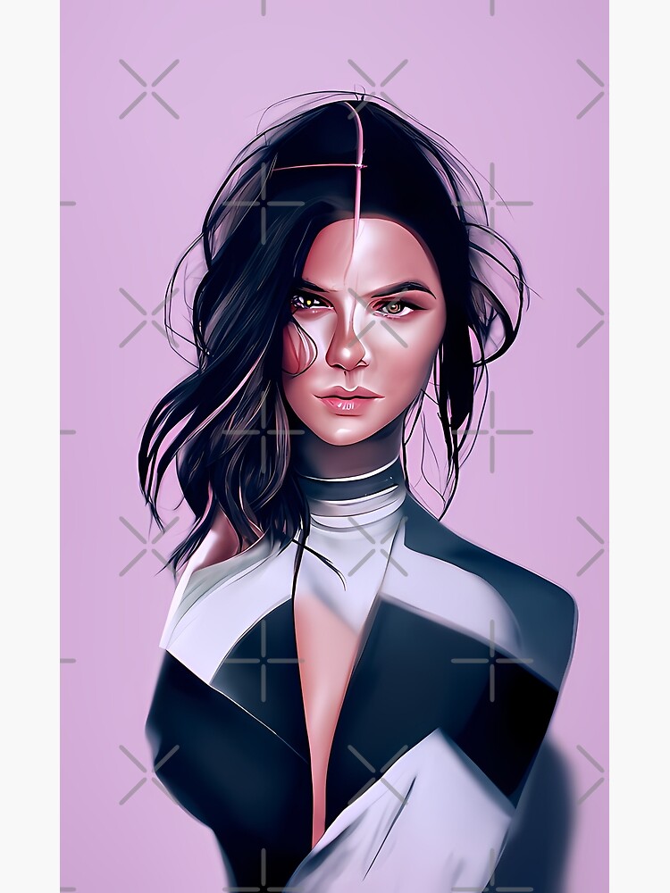 "Kendall Jenner drawing #1 | AI generated art" Art Print for Sale by ...