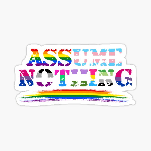 Assume Nothing - Queer Pride Sticker