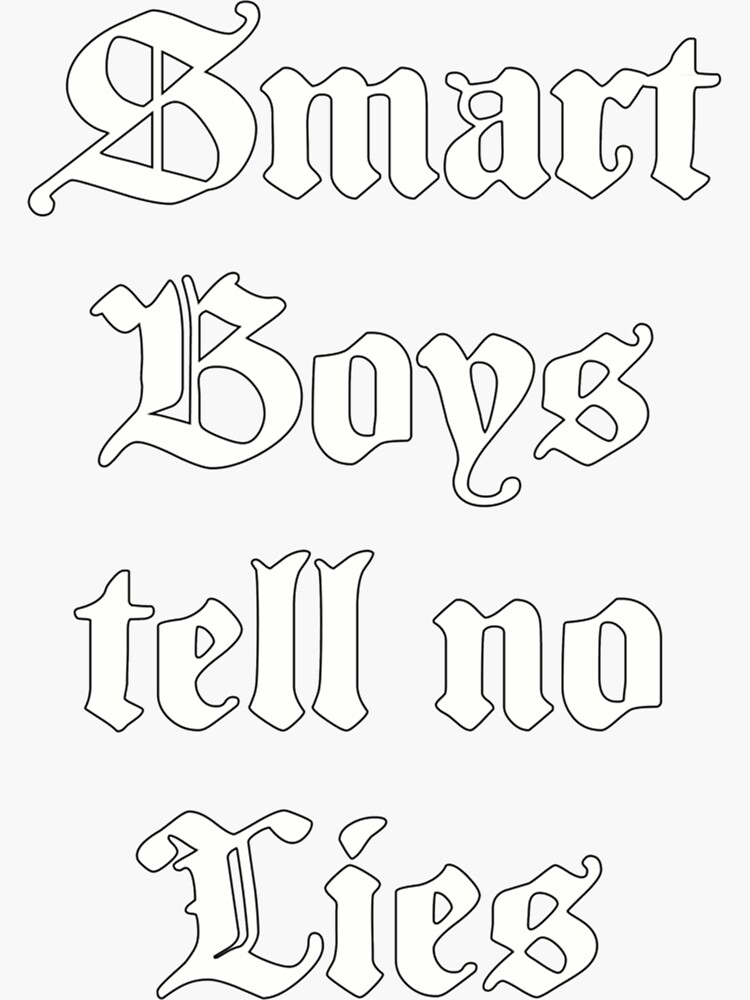 "Smart Boys Cool Sayings " Sticker for Sale by LuluMackDes1 Redbubble