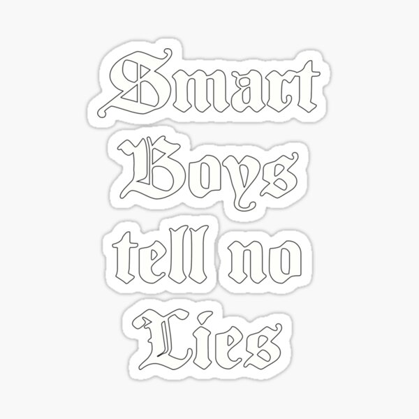 "Smart Boys Cool Sayings " Sticker for Sale by LuluMackDes1 Redbubble