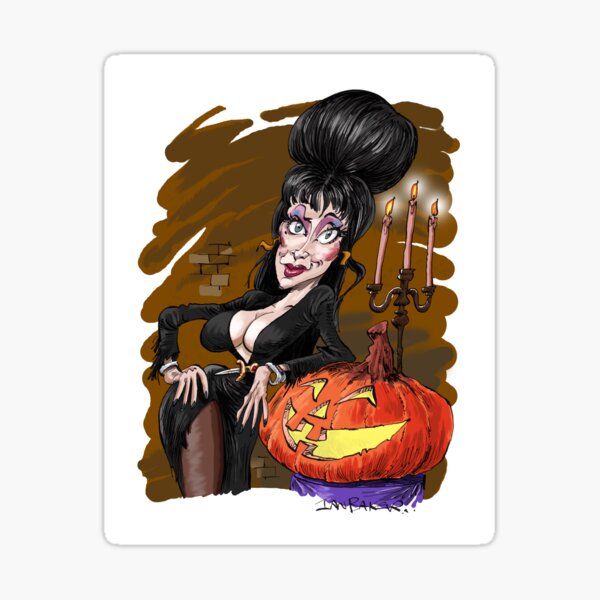 Elvira Halloween Coffin Scary Sticker for Sale by beetlemeier