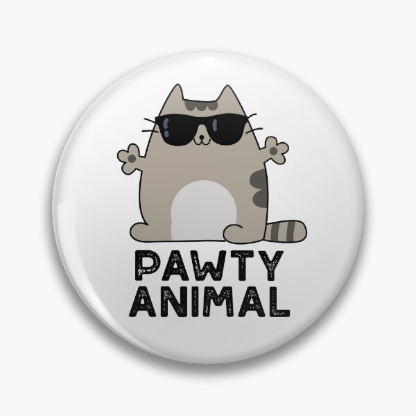 Item preview, Pawty Animal Funny Party Cat Puns  designed and sold by punnybone.