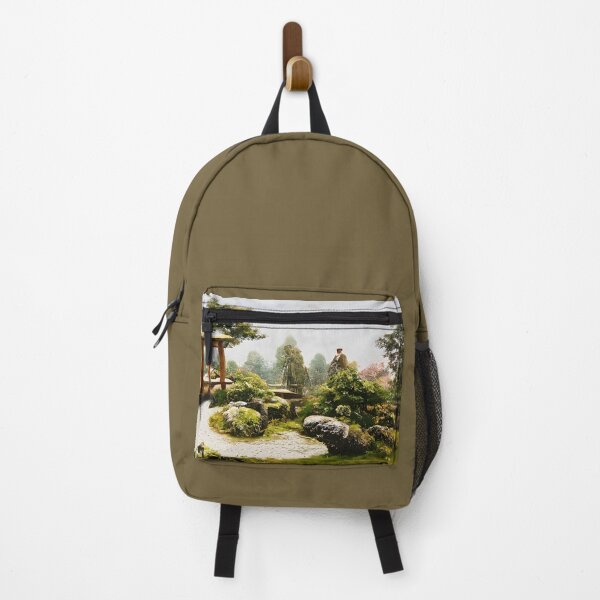Item preview, Ghost visiting a traditional Japanese garden  designed and sold by fizzribbit.
