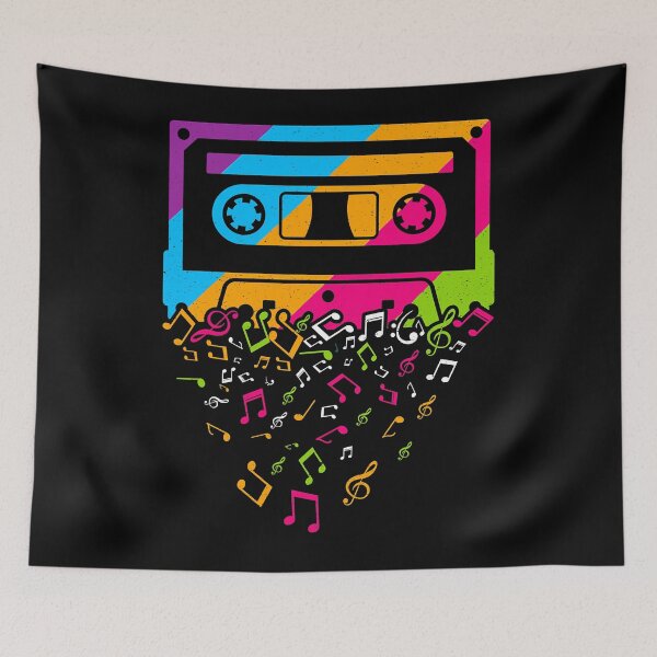 Item preview, Retro 80's 90's Music Notes Cassette Tape designed and sold by nwaja-art.