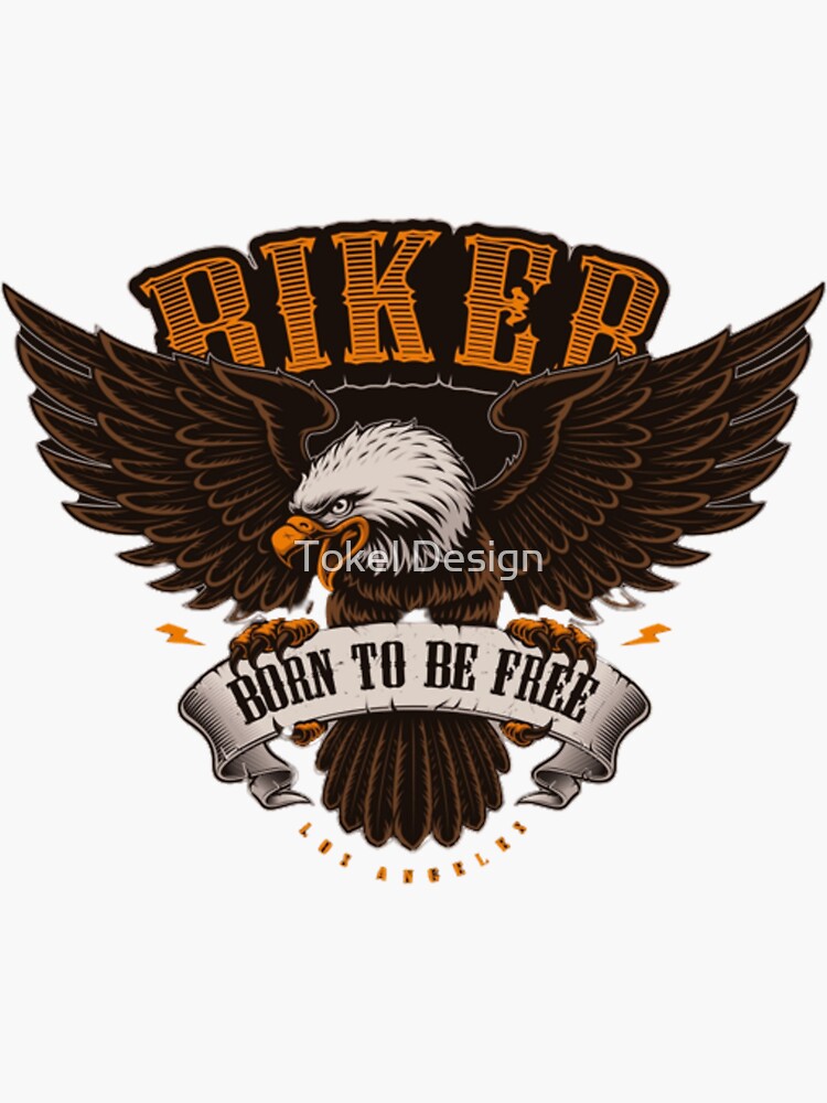 Live To Ride Bald Eagle Iron On Patch