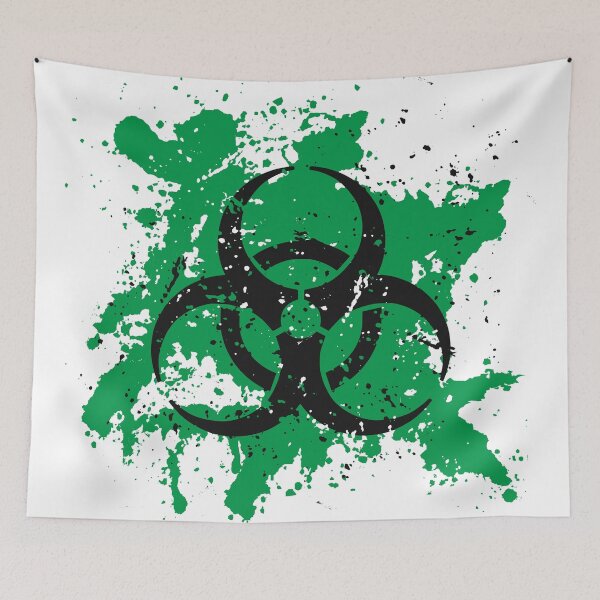 Item preview, Splatter Effect Biohazard Symbol in Green designed and sold by iscaStudioArt.