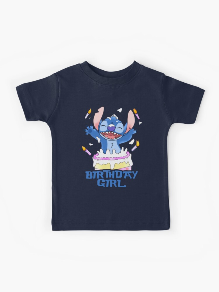 Lilo & Stitch Girl's Good Vibes Happy Stitch T-Shirt Red