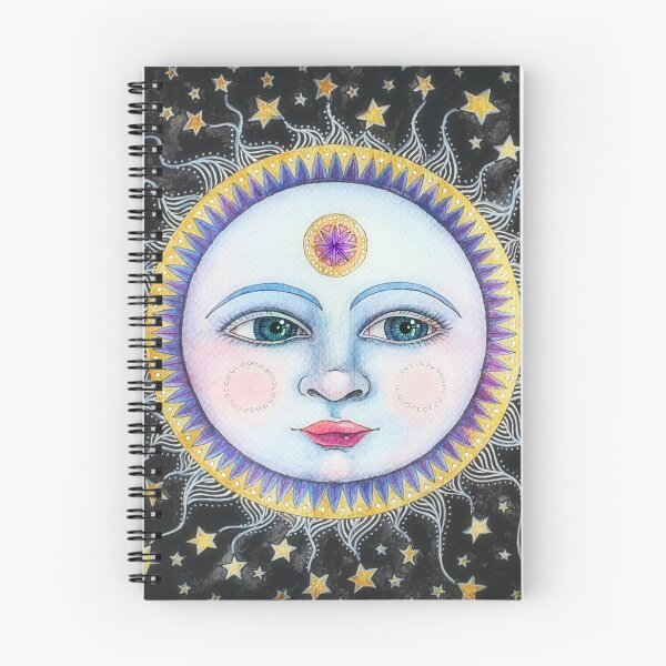 Item preview, watercolour moon face designed and sold by studiovanharte.