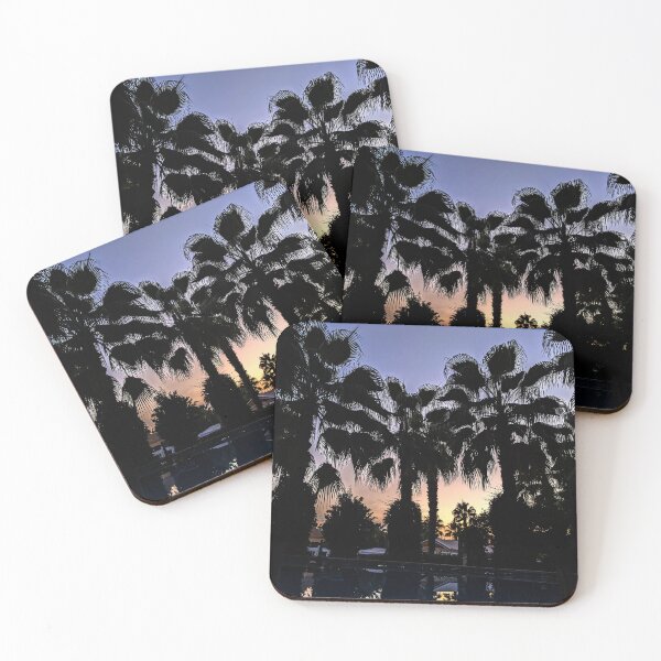 Item preview, Palm trees against a clear sky at sunset. designed and sold by HelgaScand.