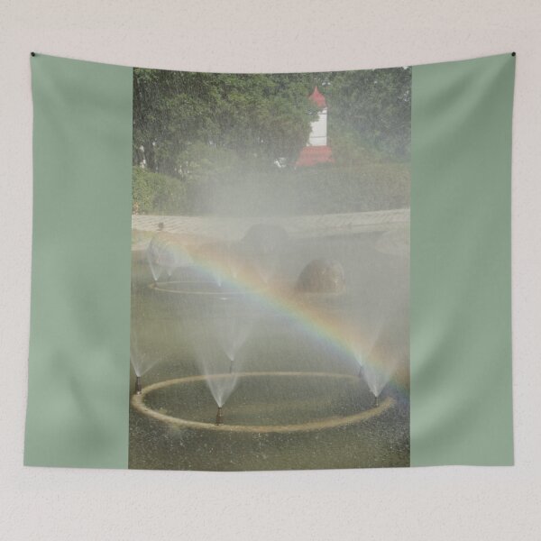 Item preview, Rainbow in a park fountain designed and sold by AIfun135.