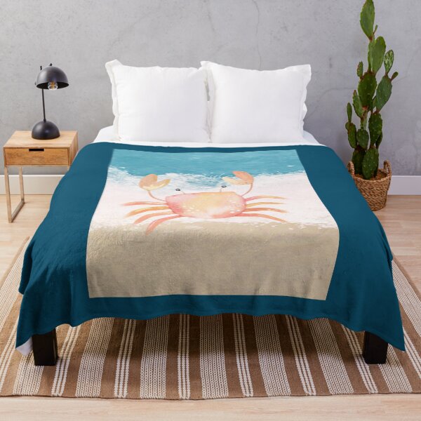 Item preview, Crab on the shore of a blue beach designed and sold by Graphiczeynn.