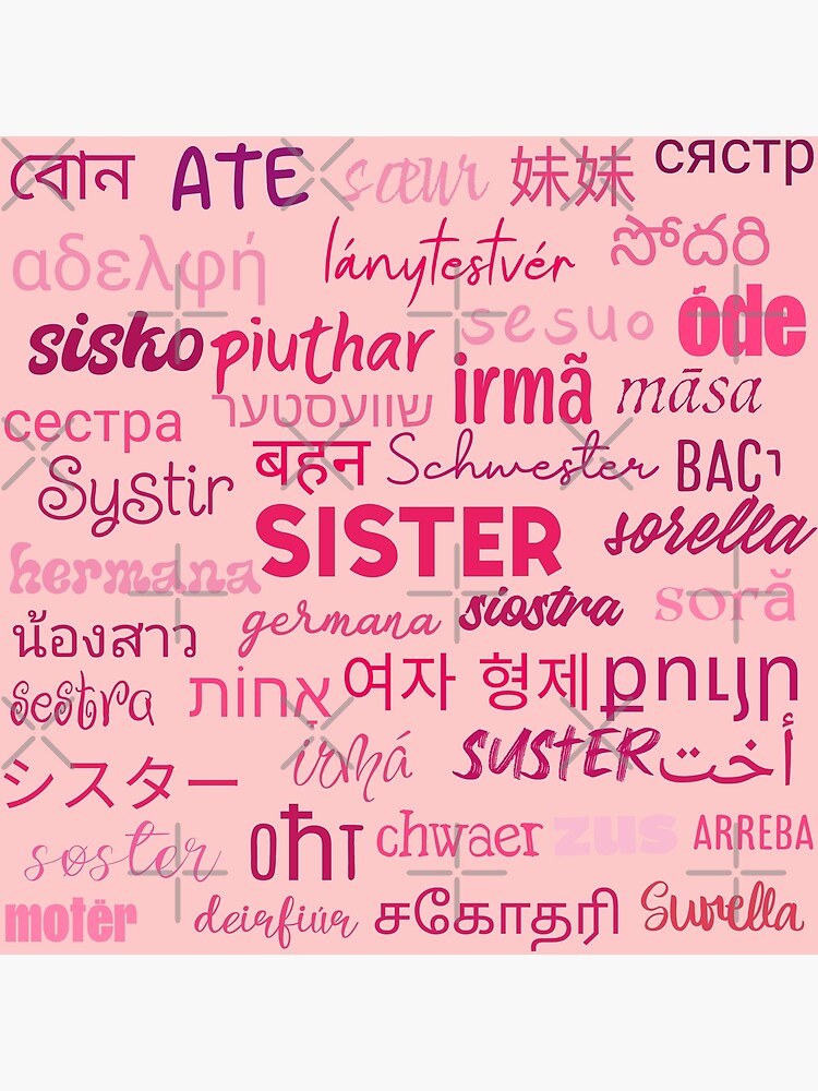 sister-in-different-languages-sister-in-multiple-languages-poster