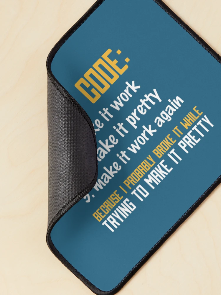 Thumbnail 2 of 5, Mouse Pad, Programmer Coder Developer Programming Coding designed and sold by ZinGoi.