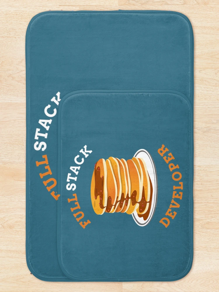 Thumbnail 5 of 6, Bath Mat, Programmer Coding Full Stack Developer designed and sold by ZinGoi.