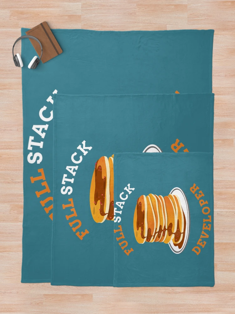 Thumbnail 5 of 6, Throw Blanket, Programmer Coding Full Stack Developer designed and sold by ZinGoi.