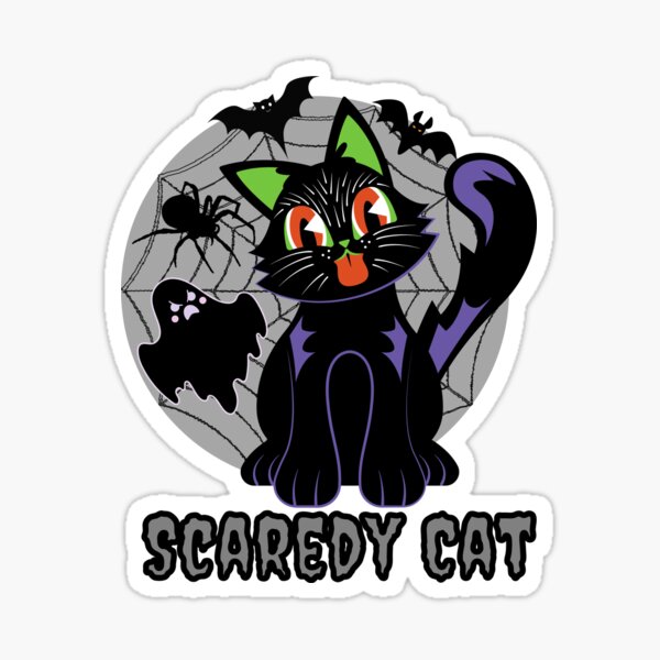 Scaredy Cats Sticker for Sale by HeartattackJack
