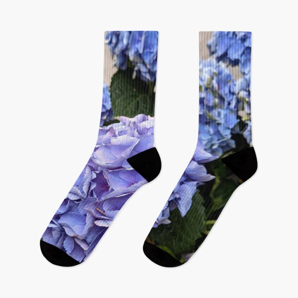 Item preview, Blue hydrangeas in a flower bed designed and sold by HelgaScand.
