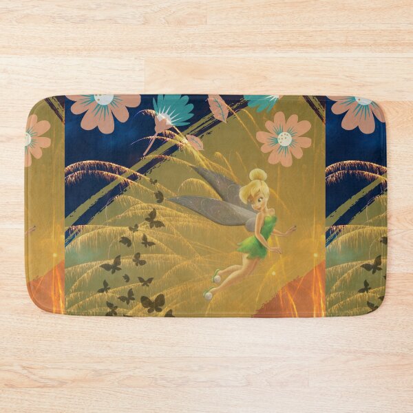 Item preview, Tinker Bell in Neverland with butterflies in a field of flowers and fireworks designed and sold by Arteartz.