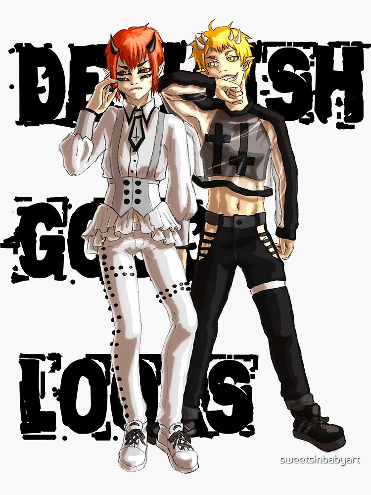 "Devilish Good Looks" Sticker for Sale by sweetsinbabyart Redbubble