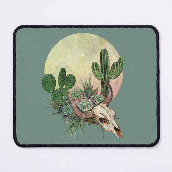 Item preview, Desert cactus, cow Skull and succulents plant, rural,cowboy,wild,rustic,desert designed and sold by Collagedream.