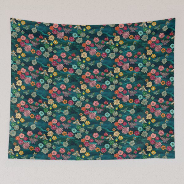 Item preview, The Jewelled Garden - Turquoise designed and sold by Cecilia Mok.