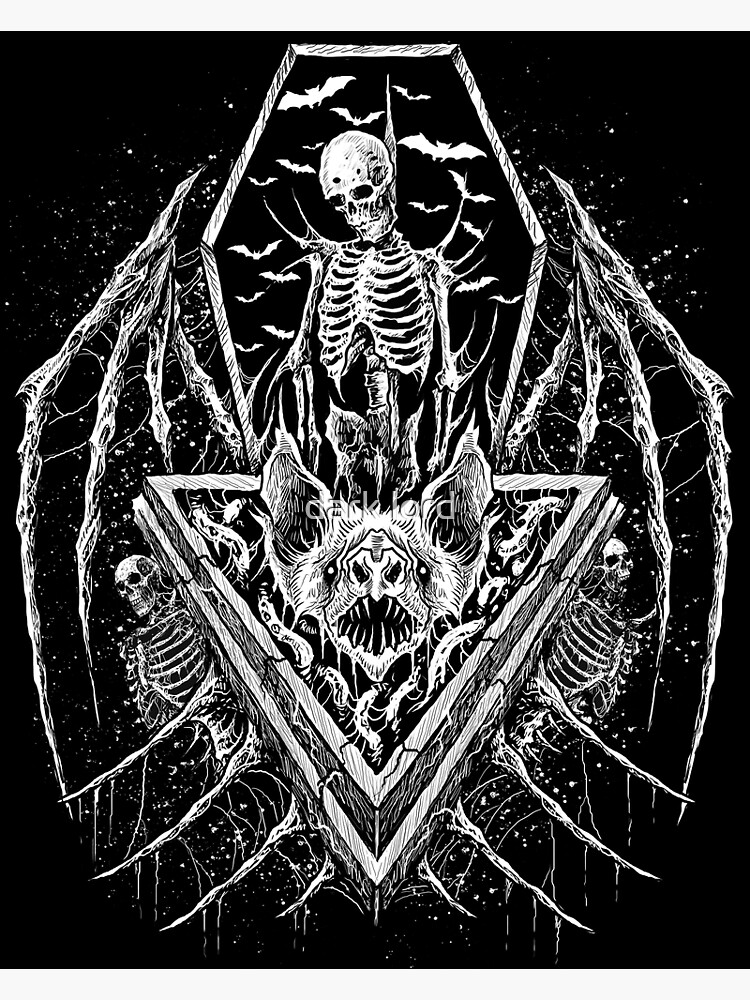 death metal black metal artwork by blackdotxart