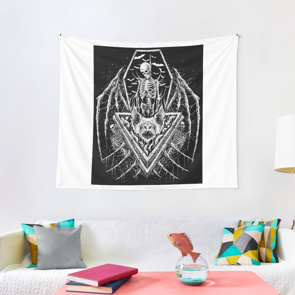death metal black metal artwork Tapestry