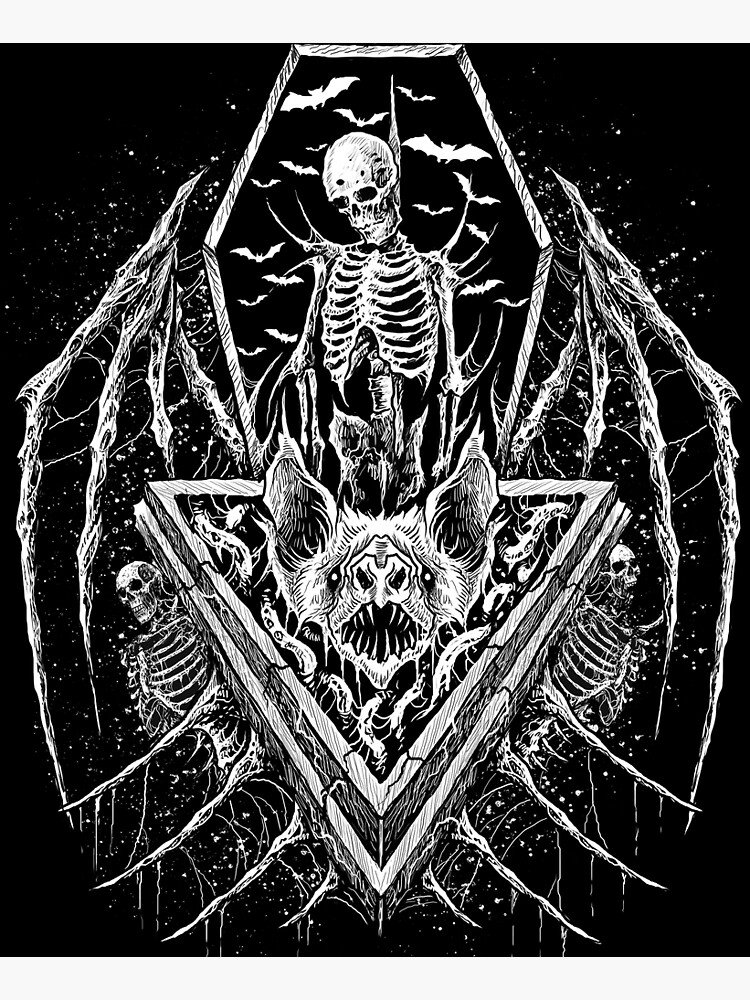 death metal black metal artwork by blackdotxart