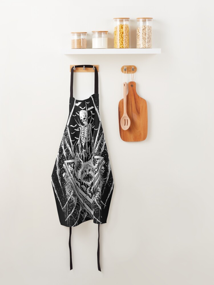 Alternate view of death metal black metal artwork Apron
