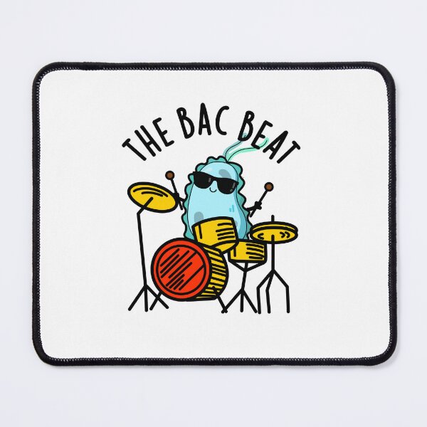 Item preview, The Bac Beat Drummer Funny Bacteria Puns designed and sold by punnybone.