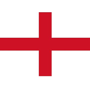 Imagen de la obra Bandera de Inglaterra - St George's Cross - Colcha de camiseta de equipo deportivo de fútbol de deanworld