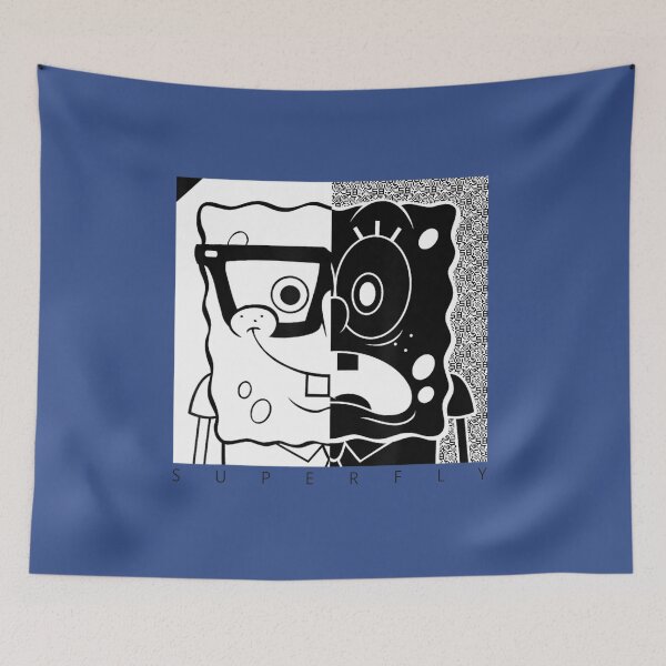Item preview, Spongebob Squarepants Superfly Black And White designed and sold by TepAnh.