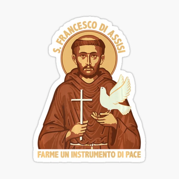 "St Francis Of Assisi Catholic Prayer" Sticker for Sale by TepAnh