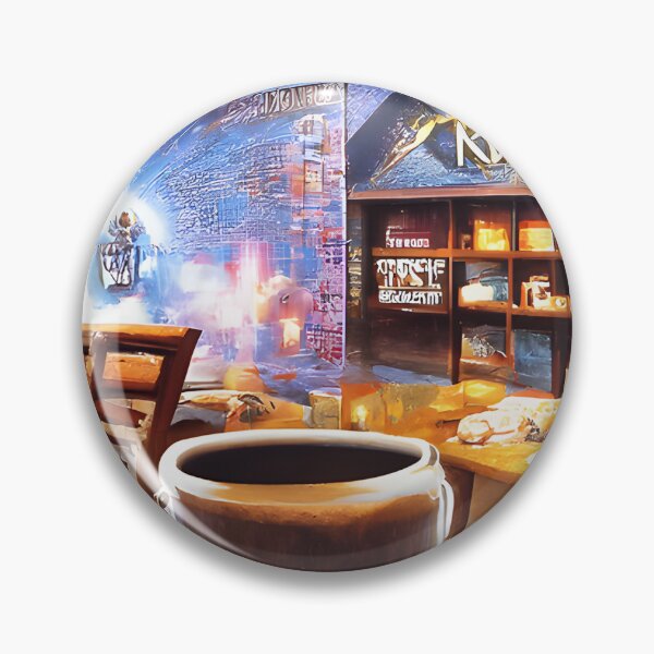Item preview, Coffee in an abstract brick café  designed and sold by fizzribbit.