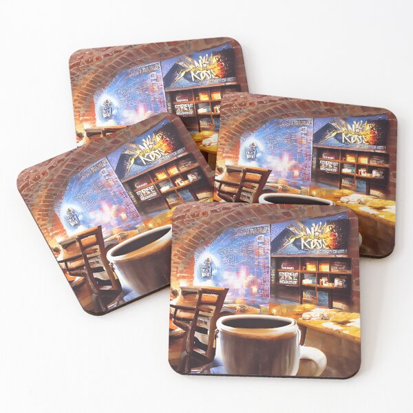 Item preview, Café en un café de ladrillo abstracto designed and sold by fizzribbit.