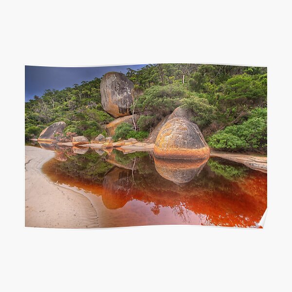 0939 Tidal River reflection Poster