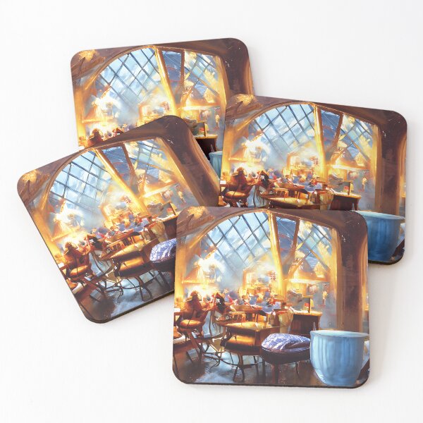Item preview, Café interior moderno designed and sold by fizzribbit.