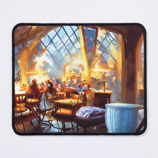 Item preview, Modern indoor café  designed and sold by fizzribbit.