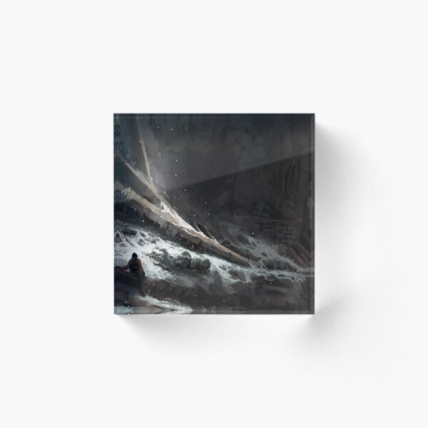 Item preview, Snow Rocks Valley - Fantasy Artwork Landscape - Digital Environment Oil Painting designed and sold by Area31Studios.