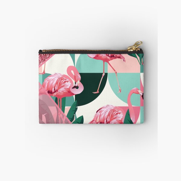 Item preview, modern summer pink glitter flamingo pattern designed and sold by Beeroclock.